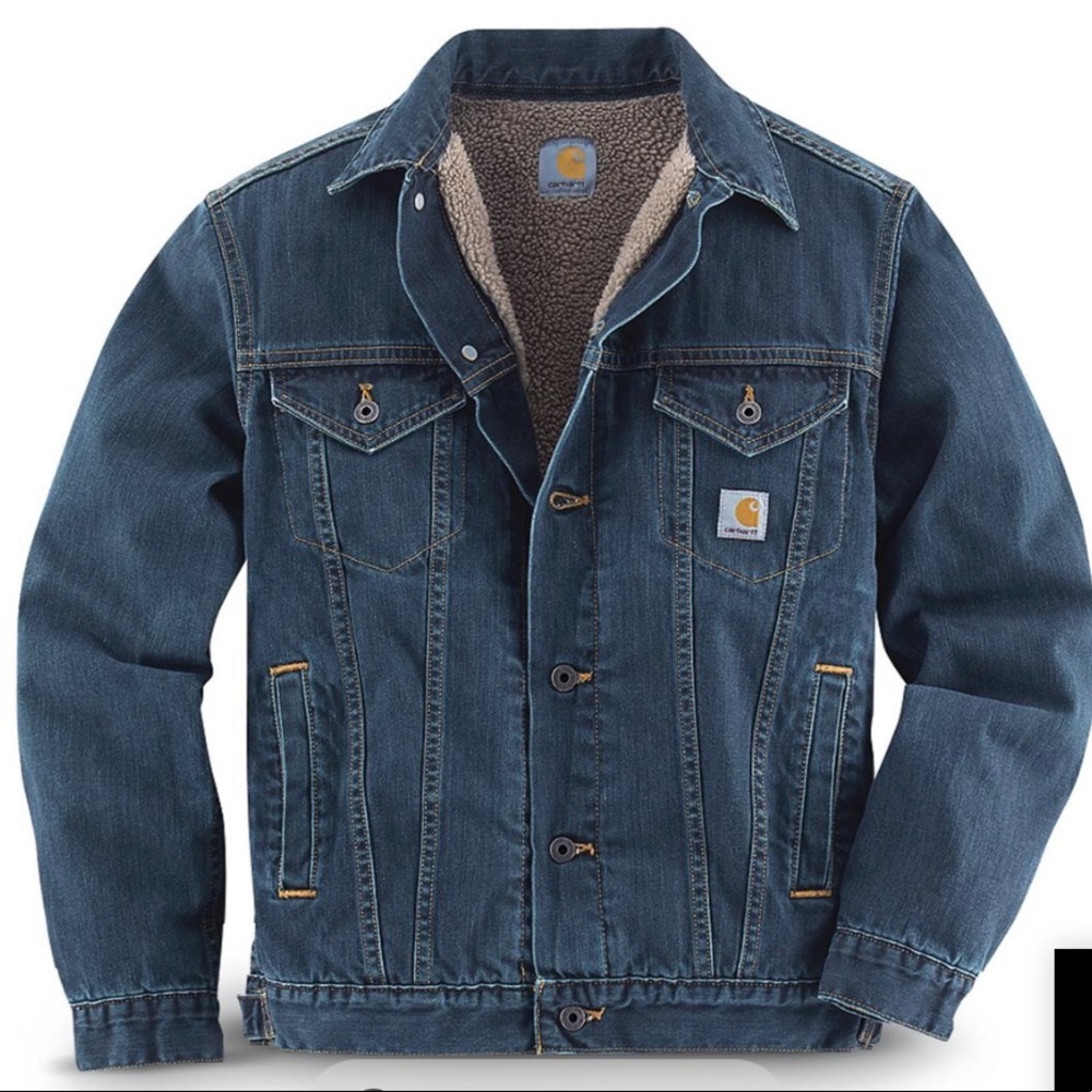 Carhartt Sherpa-lined Denim Jean Jacket, Authentic Blue 2XL